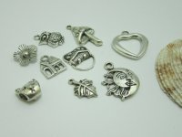 100Pcs New Metal Charms Bead Pendant Jewelry Finding Assorted