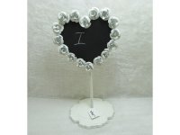 1X HQ Flowered Heart Shape Table Seat Sign Note Chart for Weddin 1X HQ Flowered Heart Shape Table Seat Sign Note Chart for Weddin