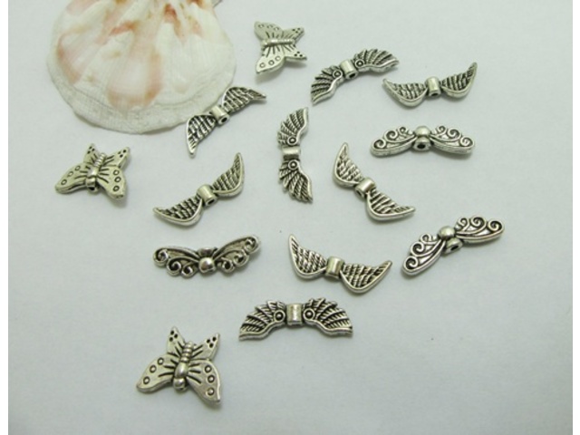 100Pcs Metal Beads Earring Jewelry Finding Assorted
