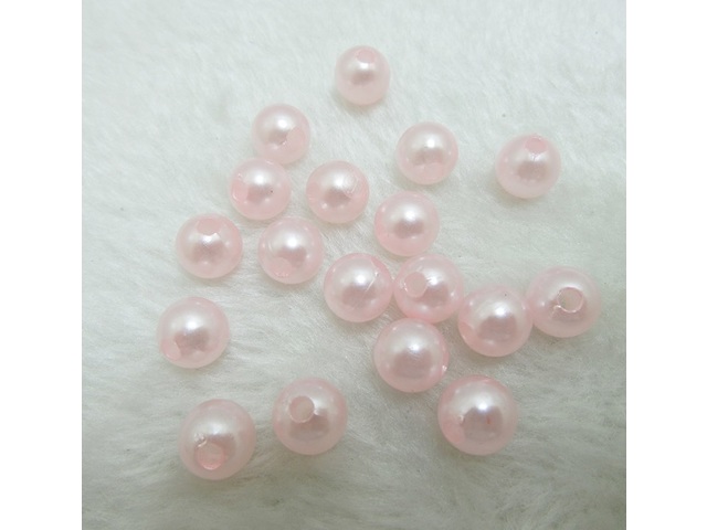 500 Pink Round Simulate Pearl Loose Beads 10mm