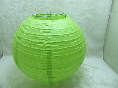 10Pcs New Plain Green Paper Lantern Wedding Favor 25cm - Click Image to Close