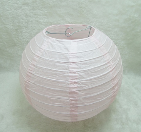 10Pcs Plain Light Pink Paper Lantern Wedding Favor 25cm - Click Image to Close