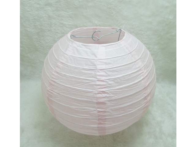 10Pcs Plain Light Pink Paper Lantern Wedding Favor 25cm - Click Image to Close