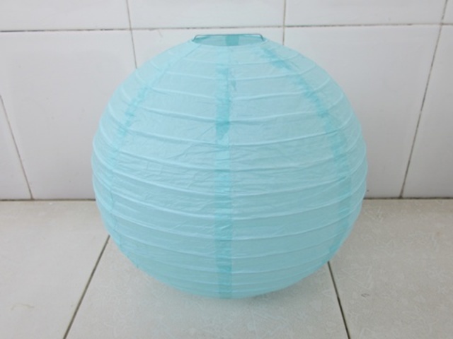 10Pcs New Plain Blue Paper Lantern Wedding Favor 30cm - Click Image to Close