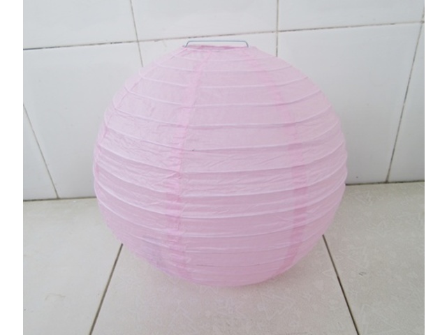 10Pcs Light Pink Paper Lantern Wedding Favor 30cm - Click Image to Close