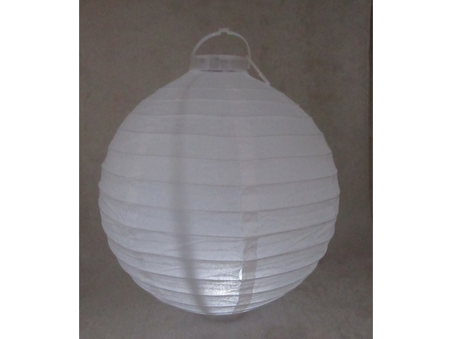 5Pcs Plain White Led Light Up Paper Lantern 30cm