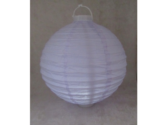 5Pcs Plain Purple Led Light Up Paper Lantern 30cm