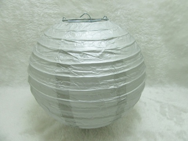 10 New Plain Silver Paper Lantern Wedding Favor 20cm 10 New Plain Silver Paper Lantern Wedding Favor 20cm