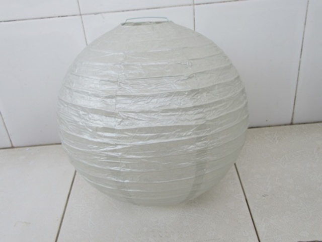 10 New Plain Silver Paper Lantern Wedding Favor 30cm