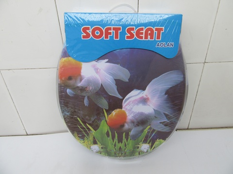 1X Golden Fish Soft Toilet Seat & Cover 43cm long - Click Image to Close