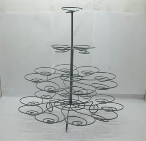 1Set 4-Tier Metal Wire Cupcake Mini Dessert Stand For Wedding - Click Image to Close