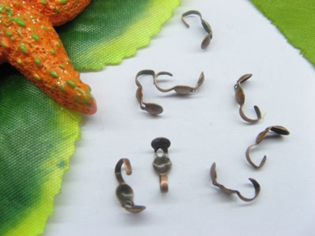 200pcs Antique Copper Knot Covers Bead Tips 200pcs Antique Copper Knot Covers Bead Tips