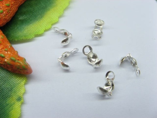200pcs Silver Plated Bead Tips