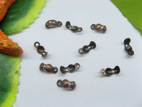 200pcs Antique Copper Bead Tips - Click Image to Close