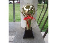 1Pc Golden Plated Trophy Cup Novelty Achievement Award 38.5cm 1Pc Golden Plated Trophy Cup Novelty Achievement Award 38.5cm