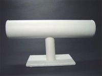 2Pcs White Leatherette T-BAR Bracelet Display Rack