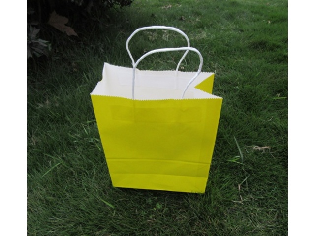 48 Bulk Kraft Paper Gift Carry Shopping Bag 21x15x8cm Yellow 48 Bulk Kraft Paper Gift Carry Shopping Bag 21x15x8cm Yellow