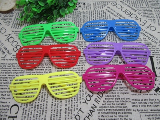 12 Funny Glasses Shutter Shades Sunglasses Mixed Color 12 Funny Glasses Shutter Shades Sunglasses Mixed Color