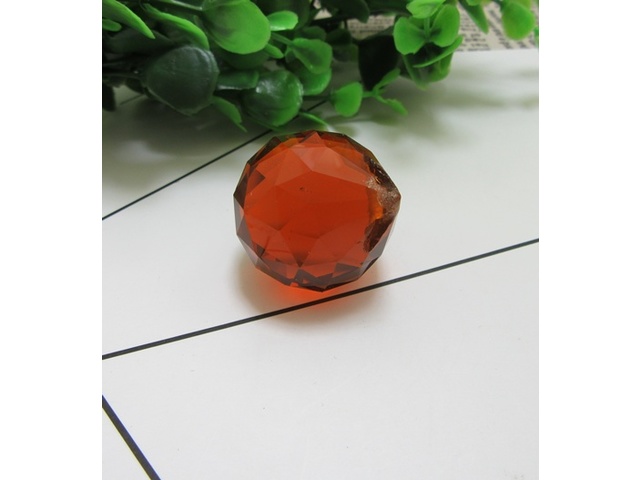 10X Amber Lead Crystal Ball for suncatcher 30x35mm - Click Image to Close