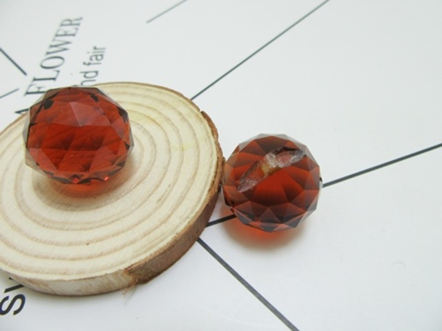 10X Amber Lead Crystal Ball for Suncatcher 20x22mm