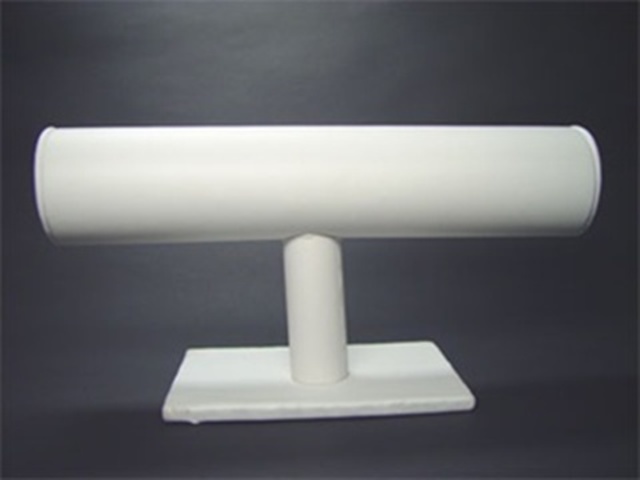 2Pcs White Leatherette T-BAR Bracelet Display Rack