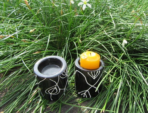 24X Black Hand Draw Flower Candle Holder Home Wedding Decoration - Click Image to Close