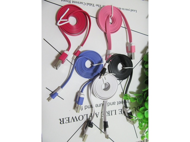 5X iPhone Flat Noodle USB Sync Data Charger Cable for5/S/C 6s 6/ 5X iPhone Flat Noodle USB Sync Data Charger Cable for5/S/C 6s 6/