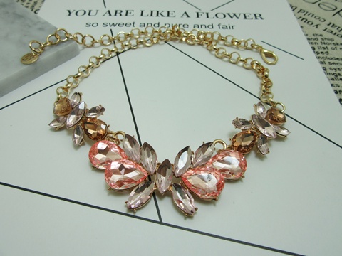6Pcs Fashion Stylish Butterfly Flower Necklace with Crystal - Click Image to Close