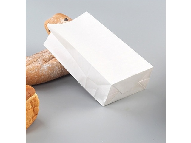 50 White Paper Bag Party Lolly Bag Checkout Bag 24x13x7.5cm - Click Image to Close