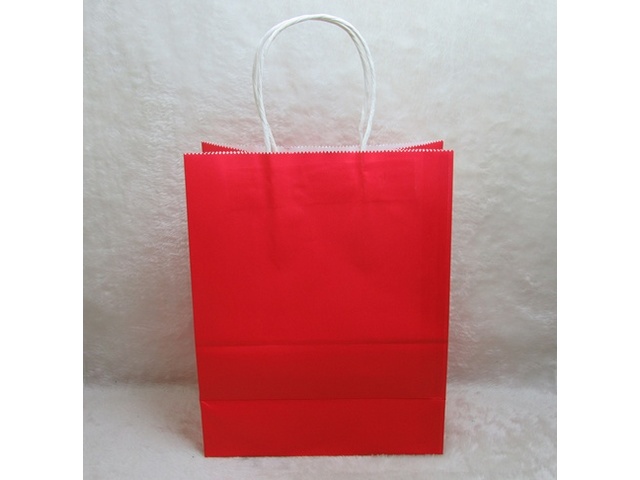 48 Bulk Kraft Paper Gift Carry Shopping Bag 33x26x12cm Red 48 Bulk Kraft Paper Gift Carry Shopping Bag 33x26x12cm Red