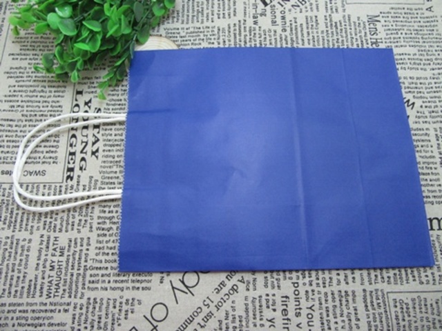 48 Bulk Kraft Paper Gift Carry Shopping Bag 21x15x8cm Dark Blue 48 Bulk Kraft Paper Gift Carry Shopping Bag 21x15x8cm Dark Blue