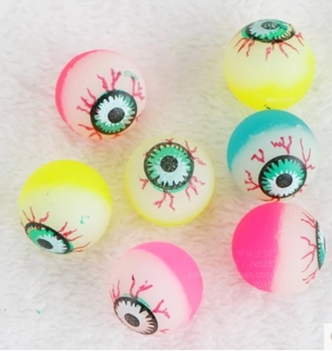100X Scary Eyeball Rubber Bouncing Balls 24mm Mixed - Click Image to Close