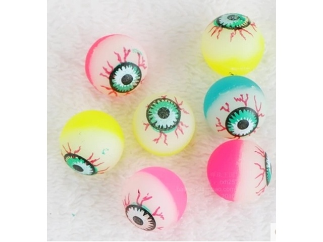 100X Scary Eyeball Rubber Bouncing Balls 24mm Mixed - Click Image to Close