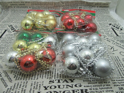 24packs x 1.8m Ornament Hanging Ball Garland Home Party Decorati - Click Image to Close