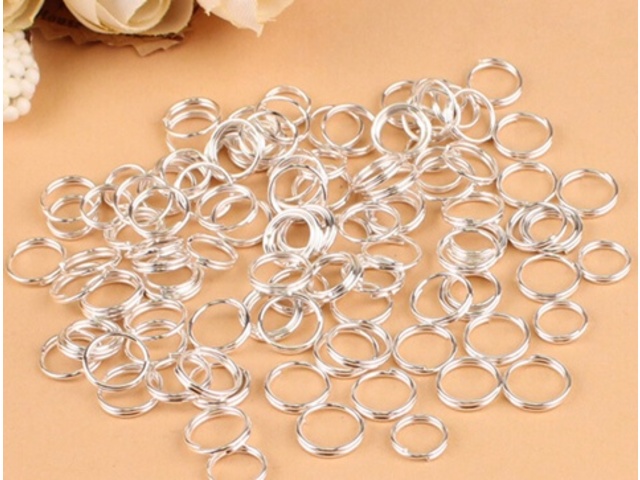 5500 Silver Plated Jewelry Split Rings 7mm Jewelry Findings