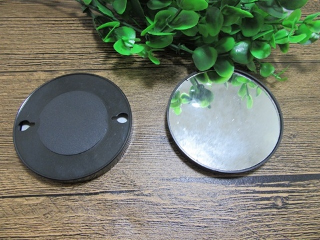 50 New Plastic Round Black Makeup Pocket Mirrors