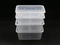 50 Disposable Take Away Food Box Container Bento Lunch Box 450ML