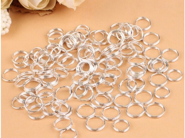 5500 Silver Plated Jewelry Split Rings 7mm Jewelry Findings - Click Image to Close