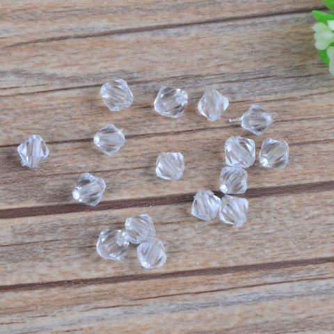 2700 Clear Faceted Bicone Beads Jewellery Finding 8mm - Click Image to Close