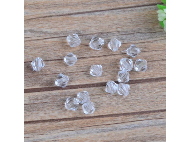 2700 Clear Faceted Bicone Beads Jewellery Finding 8mm - Click Image to Close