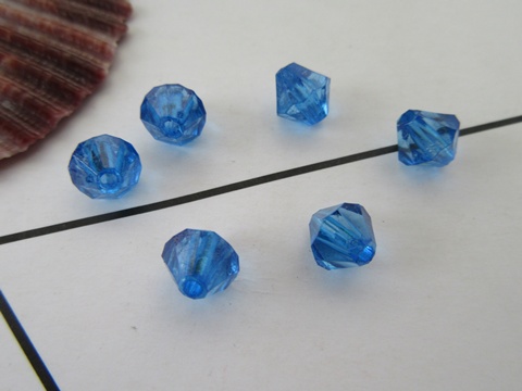 3600 Blue Faceted Bicone Beads Jewellery Finding 8mm be-ac108 - Click Image to Close