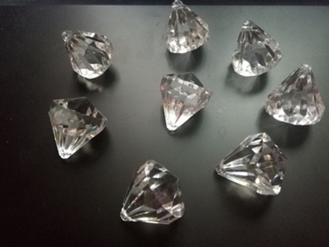 500g (95Pcs) Clear Diamond Bead Finding Wedding Decoration 23x20 - Click Image to Close