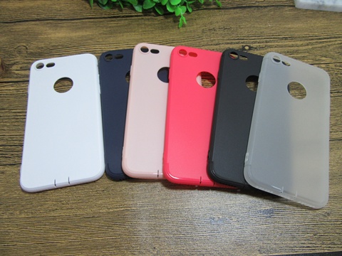6Pcs 0.6mm Ultra Thin Frosted Colored TPU Soft Case Cover For iP - Click Image to Close