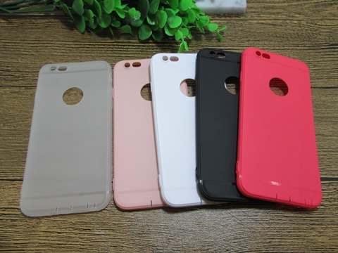 5Pcs 0.6mm Ultra Thin Frosted Colored TPU Soft Case Cover For iP - Click Image to Close