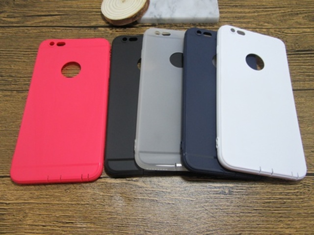 5Pcs 0.6mm Ultra Thin Frosted Colored TPU Soft Case Cover For iP - Click Image to Close