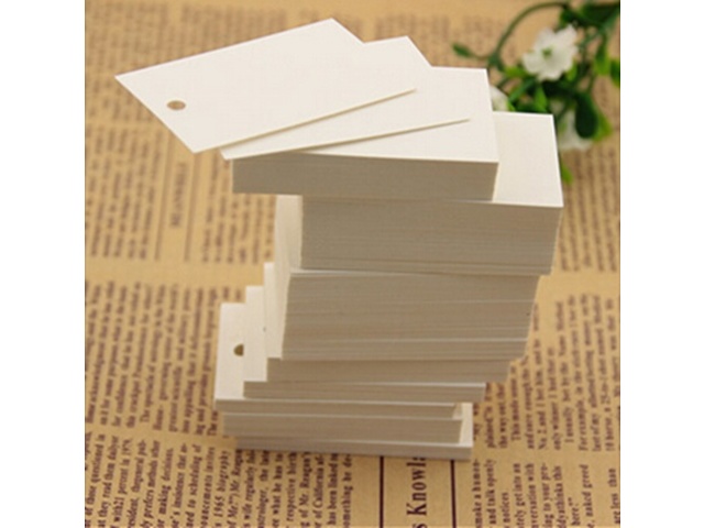 1150Pcs Plain White Clothes Price Tag 3.5X5cm - Click Image to Close