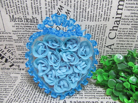 4Boxed 12 Blue Rose Buds Lover Mother Teacher Gift - Click Image to Close