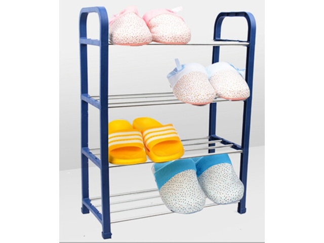 1Pc New Dark Blue 4-Tier Shoe Holder Display Rack 60cm High
