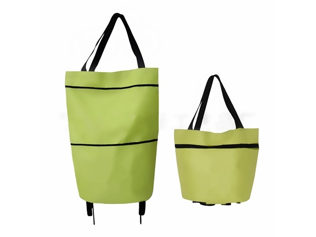 4Pcs Large Green Shopping Trolley Foldable Wheel Lightweight Lug - Click Image to Close