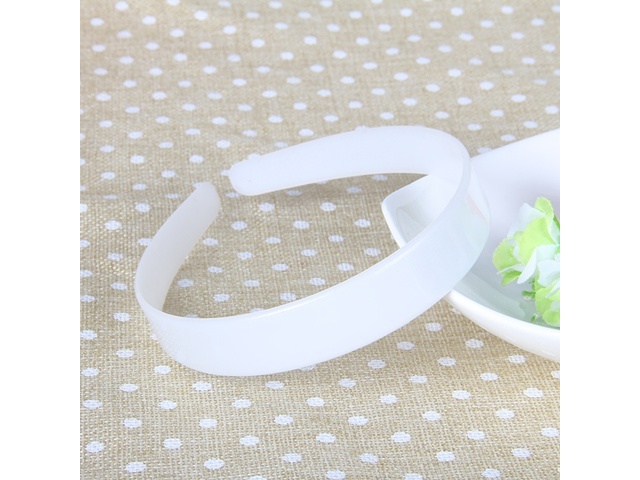 20X New White Plastic Headbands Jewelry Finding 20mm Wide - Click Image to Close